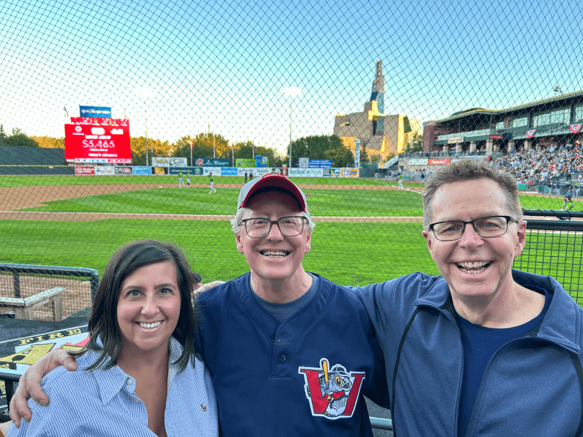 Flushed with success:Q&A on The National Water & Wastewater Conference - Maria Paletta, Richard Haller and Patrick Hauta at Blue Cross Park for a Goldeyes game.