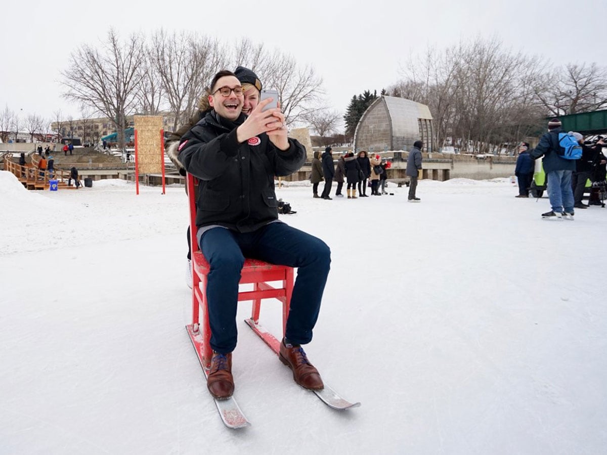 A City for All Seasons - Taking a selfie on the Red River Mutual Trail at The Forks