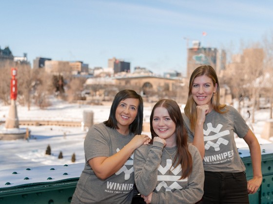 Winnipeg events year-in-review 2023 - Tourism Winnipeg's Maria Paletta, Emma Novak and Lynnea Adrian (Maddy Reico)